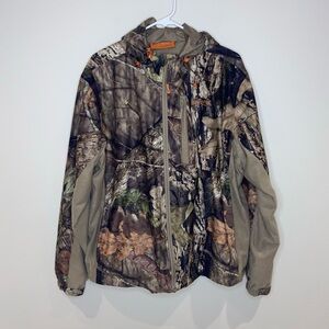 Rustic‎ Ridge Mossy Oak Camo Hooded Jacket Men’s L Scent Stop Hunting Outdoors